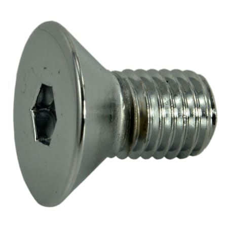 Midwest Fastener 1/4"-28 Socket Head Cap Screw, Flat Head, Chrome Plated Steel, 1/2 in Length, 10 PK 32728